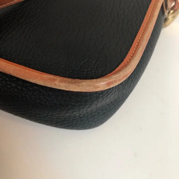 Vtg DOONEY & BOURKE All Weather Black Leather Crossbody Purse - Picture 9 of 15